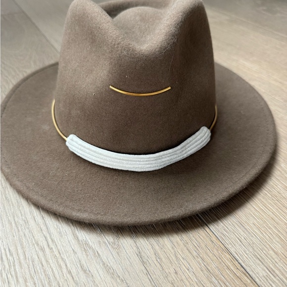 Bianca Felt Hat with Gold and White Accents main image 4